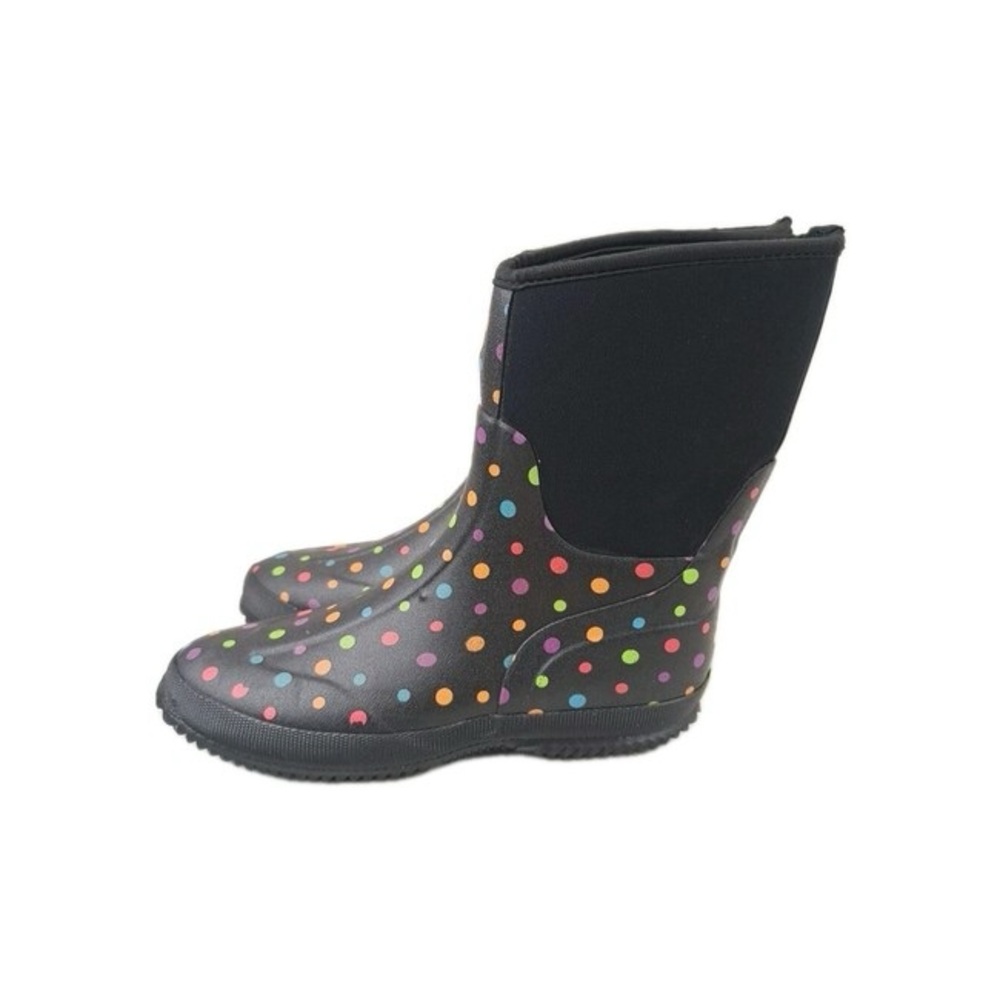 Western Chief Black Multi-Color Polka Dot Boots